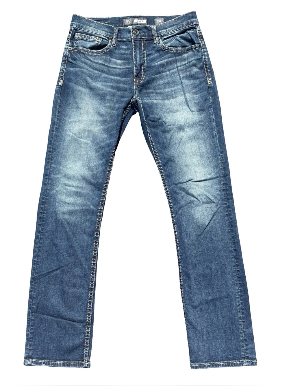 BKE Jake Bootleg Jeans Men’s Size 33L Blue Denim Bootcut (Measures 33")